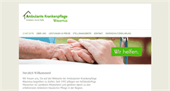 Desktop Screenshot of pflegedienst-wassmus.de